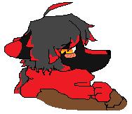 black and red anthro dog blushing